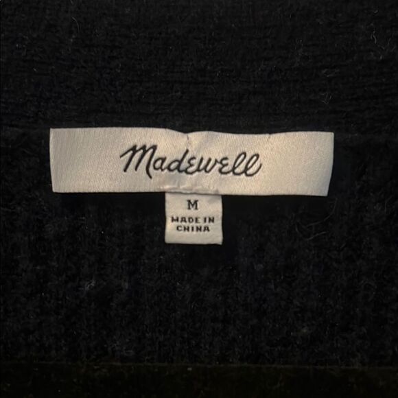 Madewell Black Merino Wool Button-Up Cardigan - Picture 3 of 4